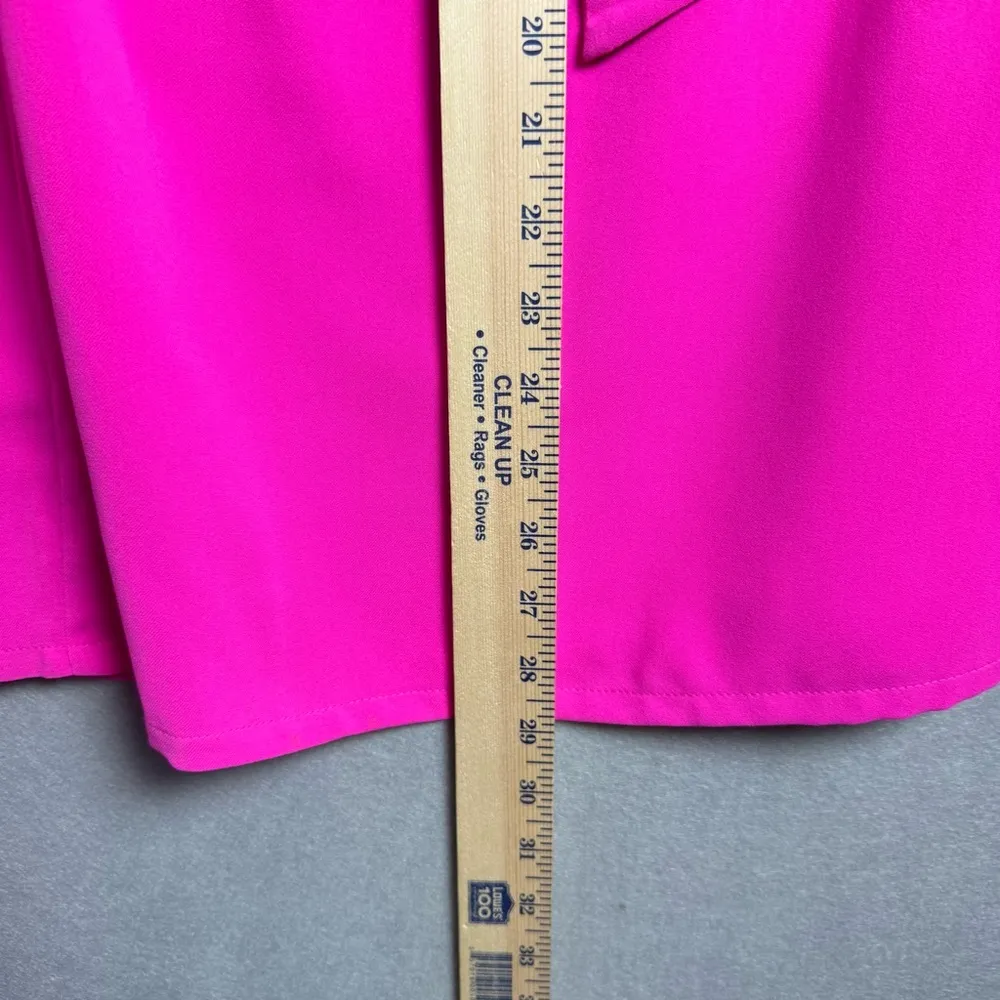 Sugarlips Hailee Ruffle Sleeve Mini Dress Neon-Pink Back Tie Detail size S - Image 10