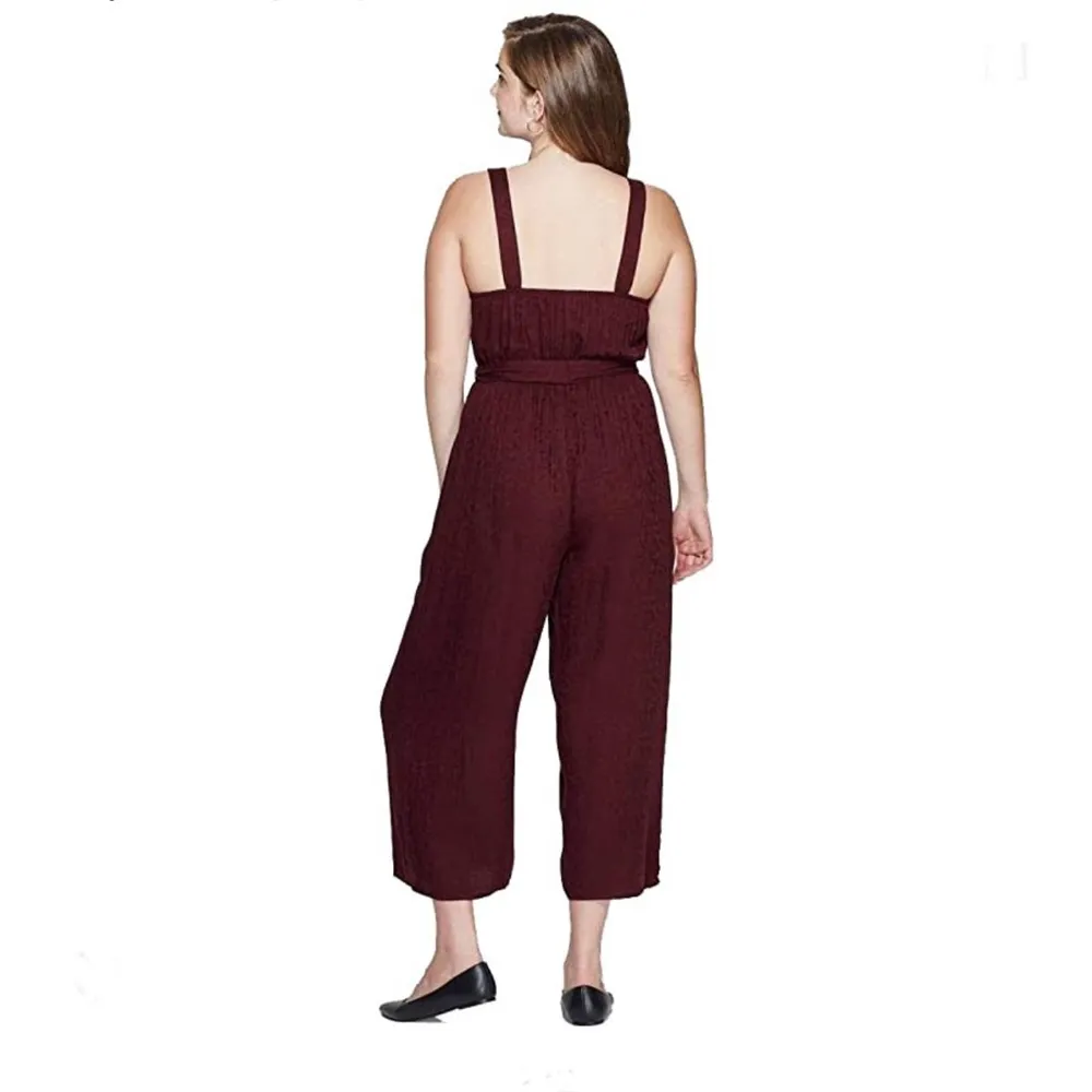 XHILARATION burgundy one piece romper - Image 3