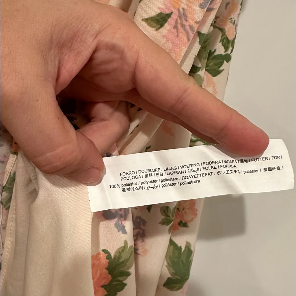 NWT Zara Mini Floral Spaghetti Strap Dress Blogger Favorite Sz XS - Image 10