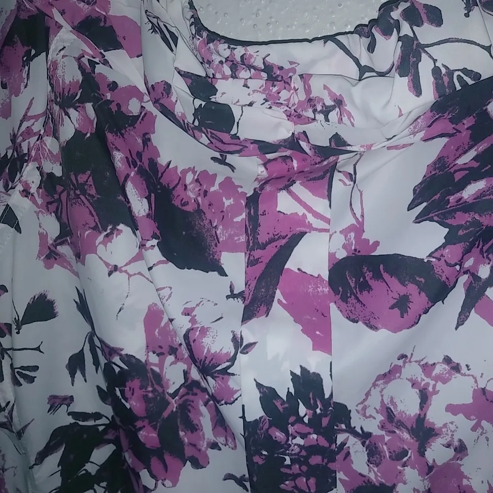 Jean Paul Gaultier L Short Sleeved Floral Purple Pink Mini Dress Size L - Image 3