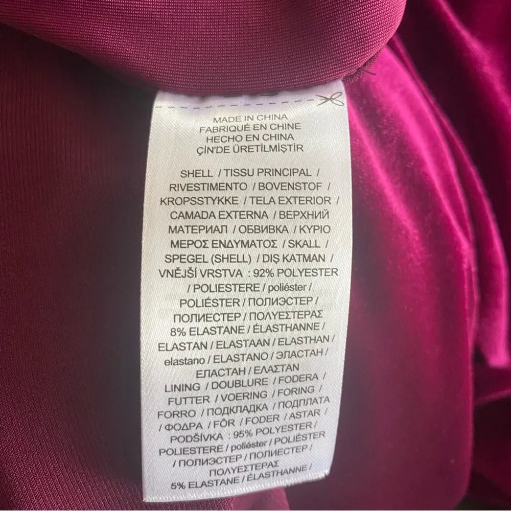 Lauren Ralph Lauren Dress Women 16 Purple Velvet Ruched Puff Sleeve Cocktail NEW - Image 11