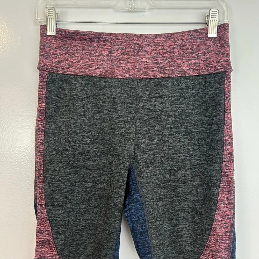 Free People /Free Movement Dylan Heathered Jersey/Mesh Cropped Leggings Size S - Image 3