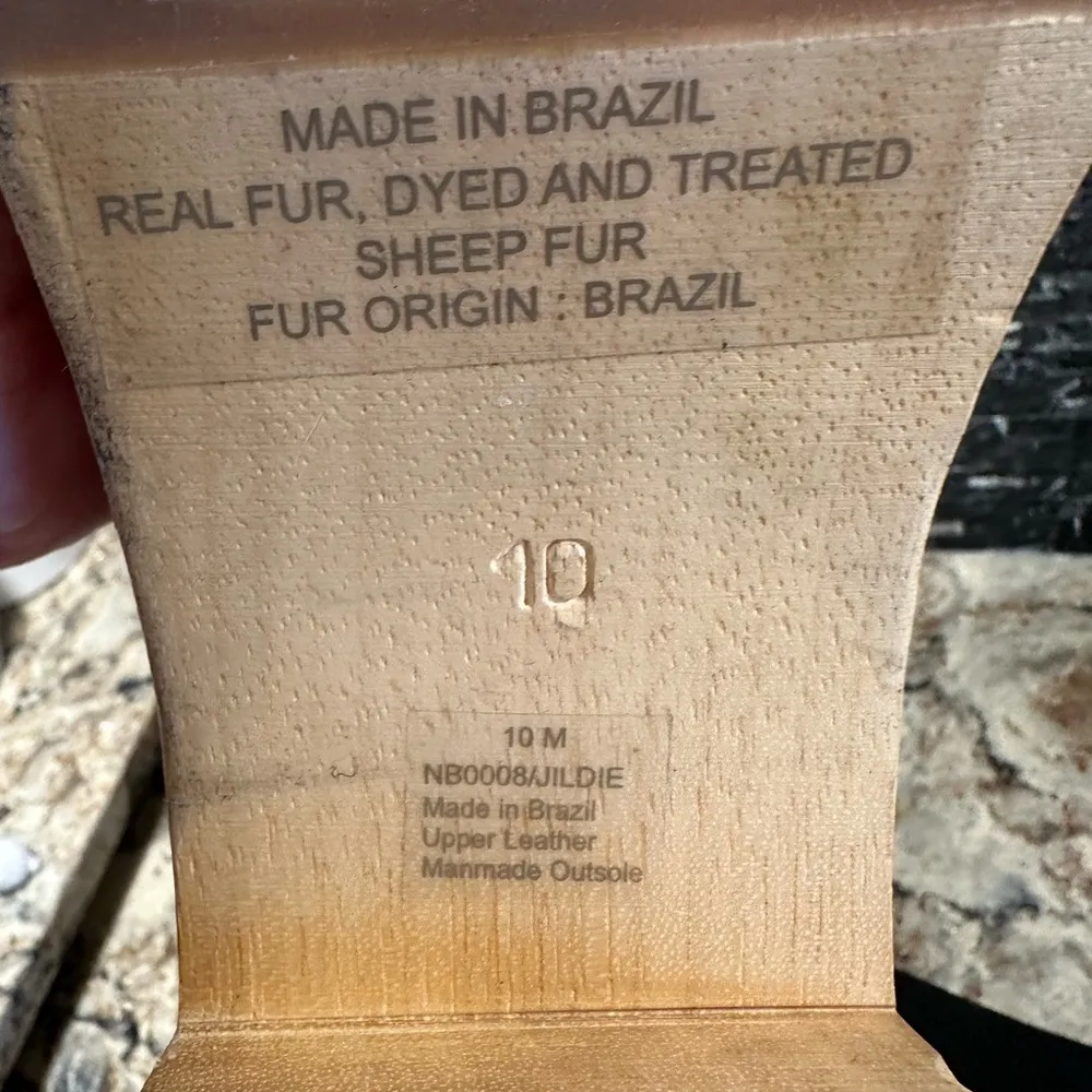 Mia Jildie Clogs Suede Ankle Boots Sheepskin Wood Size 10M~Black Leather NEW - Image 8