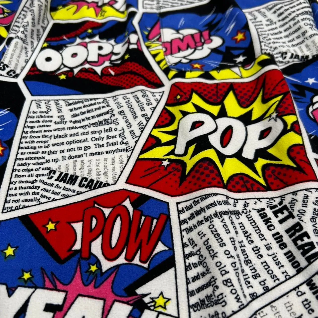 POW! BAM! Comic Book Print Joggers Black Size 2X - Image 5