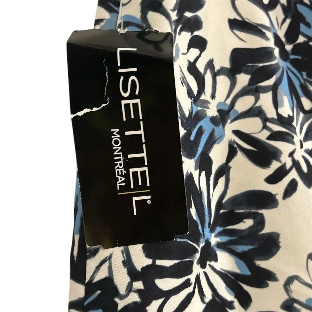 Lisette L Montreal Women's Floral Pop Art 26” Ankle Pants Back Slit Blue Size 16 - Image 10