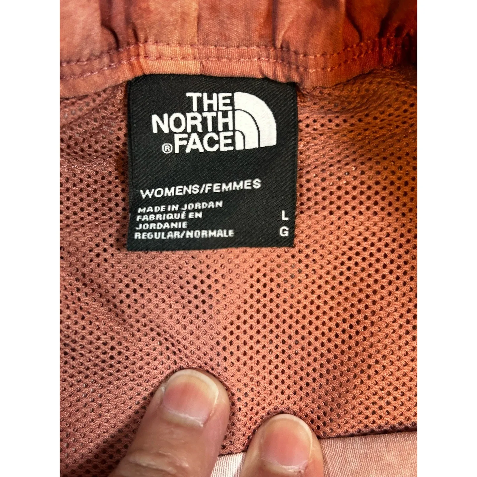 The North Face Coral Tie-Dye Running Shorts Size Large Elastic Waist Activewear - Image 4