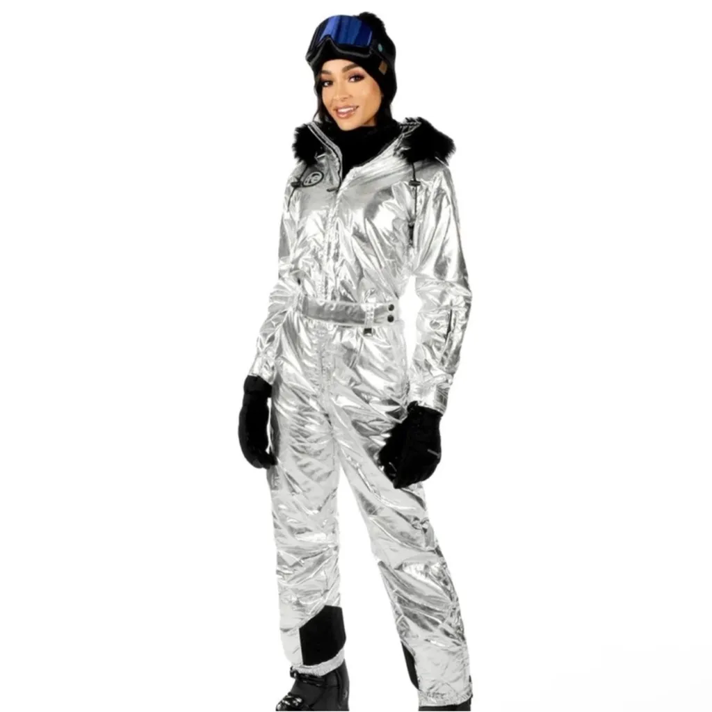 Tipsy Elves Silver Bullet Snow Ski Suit - L - Image 2