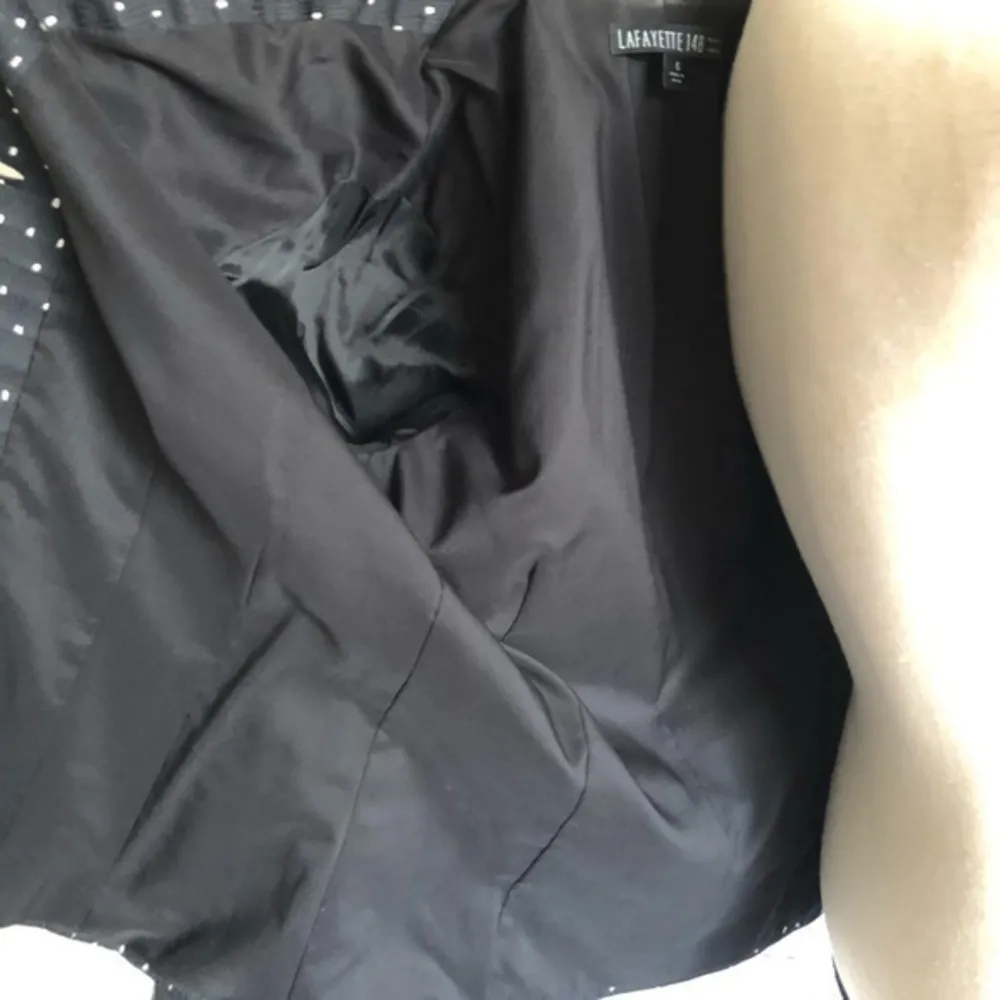 Lafayette 148 New York Polka Dot Button Blazer Size 6 - Image 8