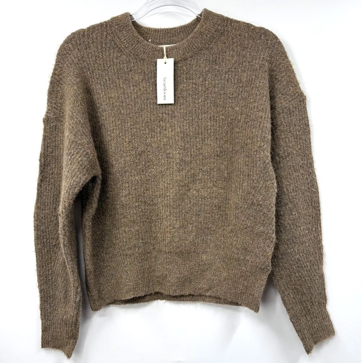 Heartloom Sweater Womens Knit Crewneck Long Sleeve Brown Pullover Size Medium - Image 1