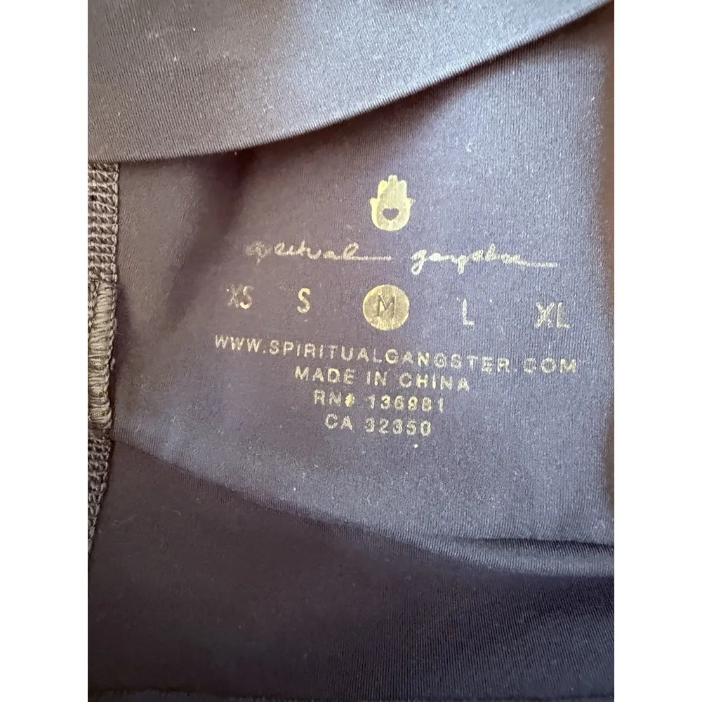 Spiritual Gangster Women's Sports Bra M Navy Blue Seamless Athletic Back Yoga - Image 4