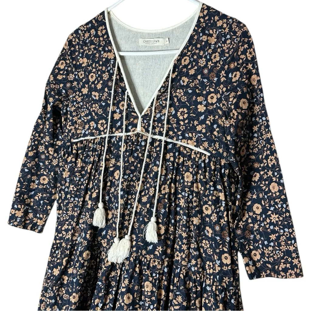 Christy Dawn Paloma Dress Navy Anemone Vine Petite Small - Image 6