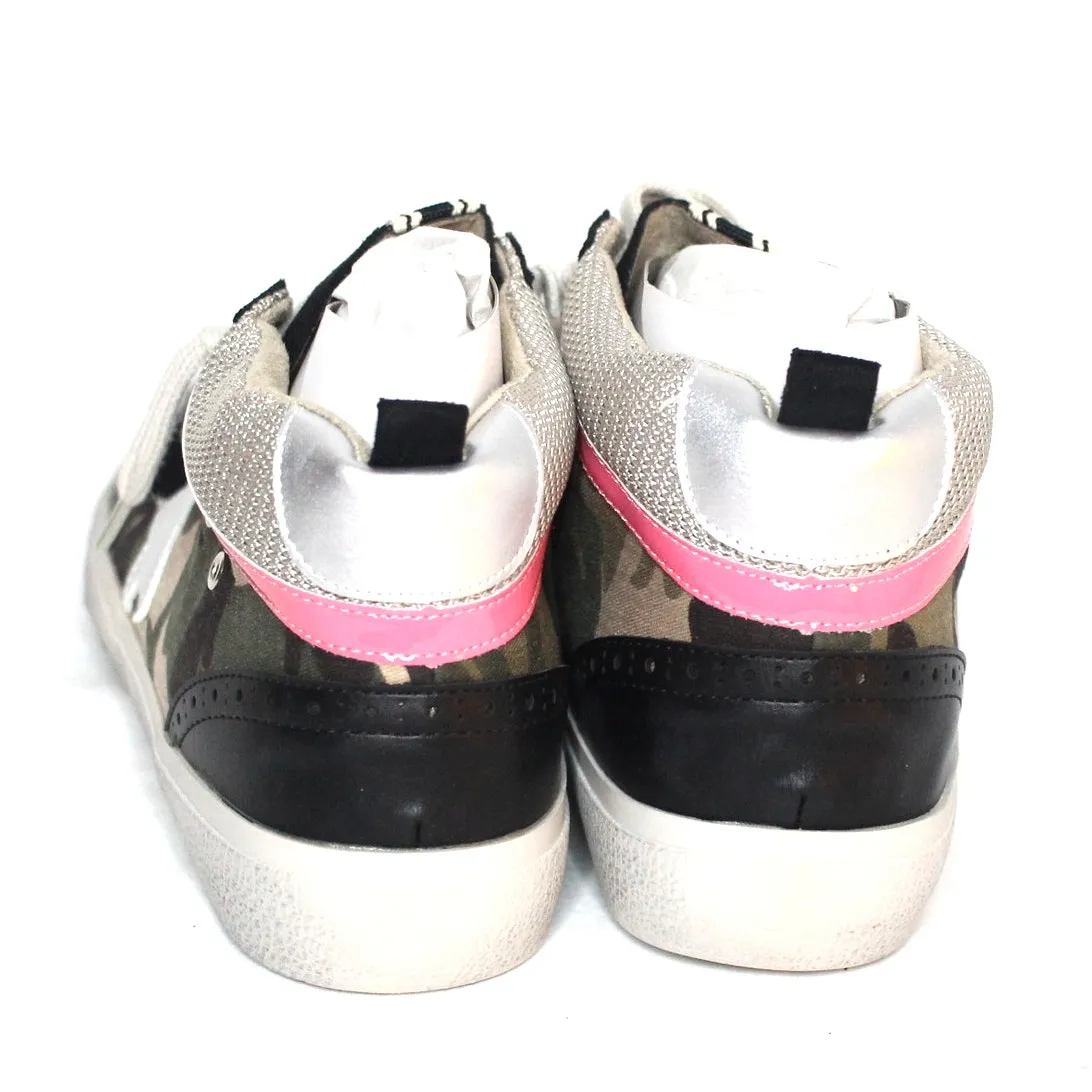 Shu Shop Rina Green Camo Print Lace Up Hi Top Fashion Sneaker Size 11 NIB Star - Image 4