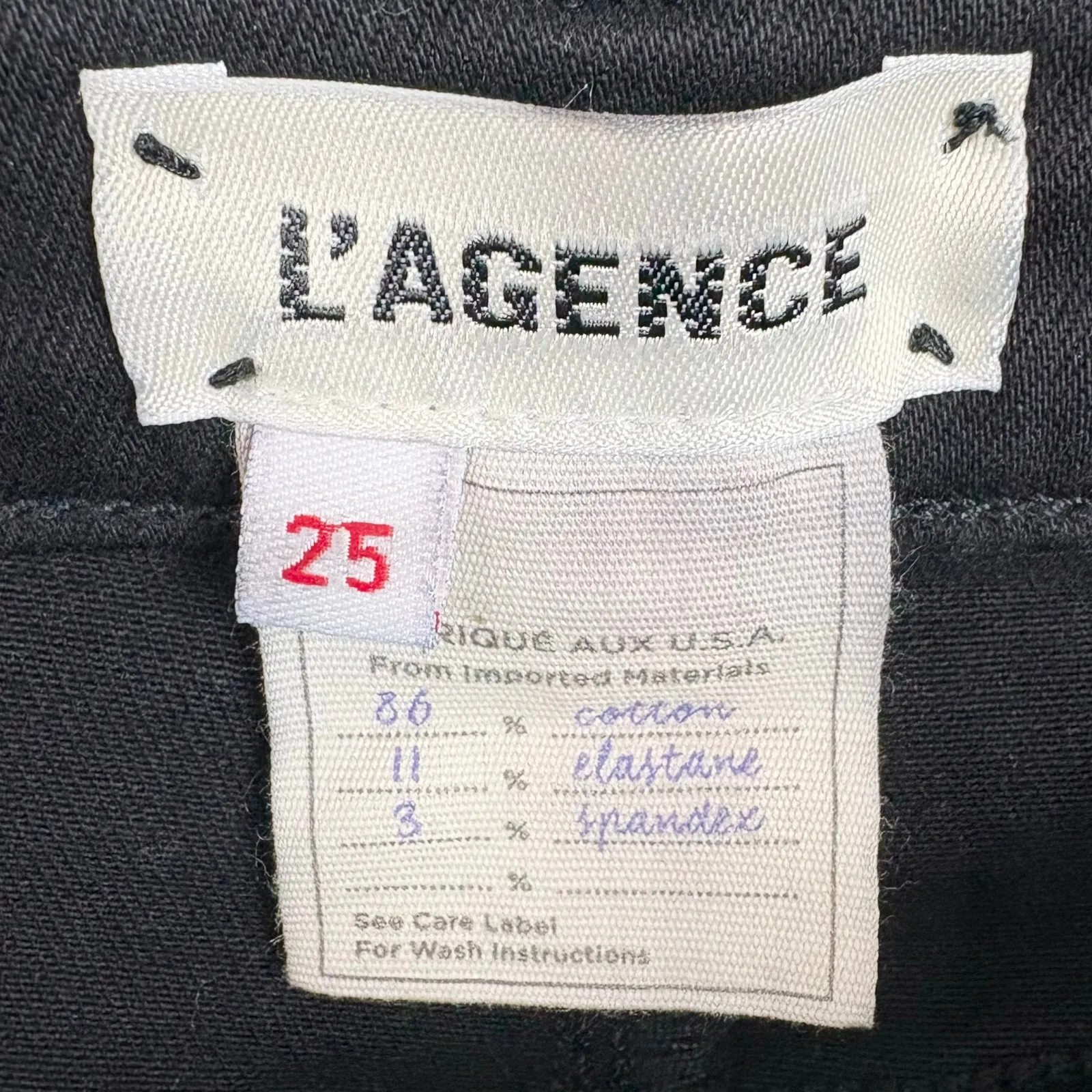 L'Agence Women Margot High Rise Skinny Jeans Silver Glitter Coated Black Size 25 - Image 6