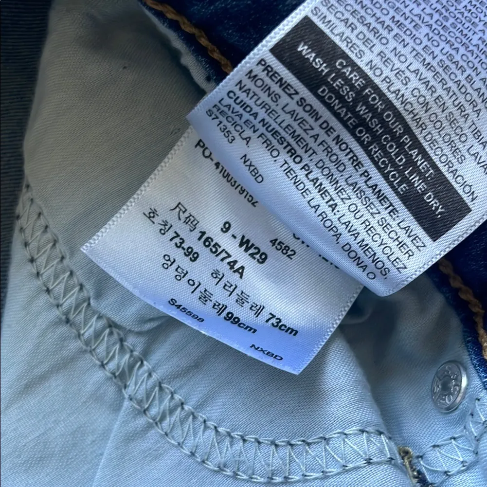 Denizen from Levi's Distressed Blue Low Rise Jeans - Image 13