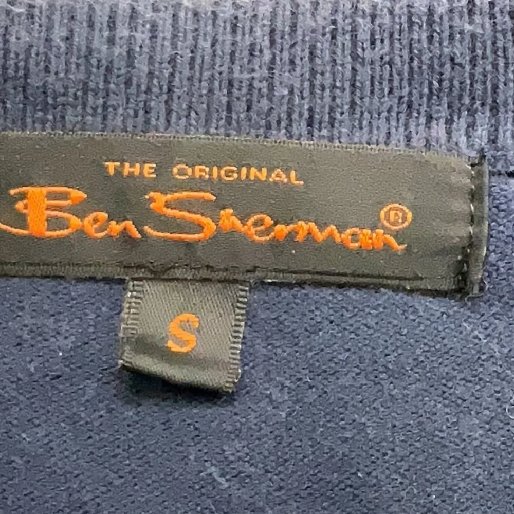 Vintage The Original Ben Sherman Navy Grey Stripe Sweater Dress Size Small S Blue - Image 5