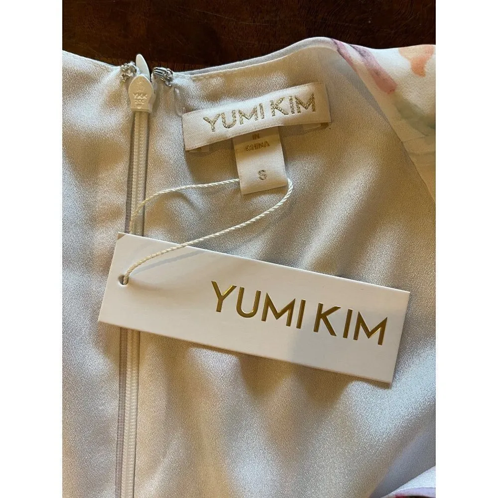 Yumi Kim Ivory Spring Fling Floral Tie Bodice Reminisce‎ Midi Dress Size S - Image 8