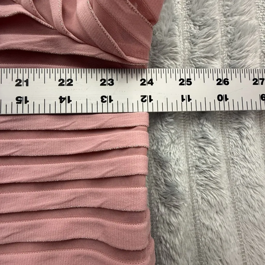 Eloquii Shirt Womens‎ 14/16 Short Sleeve Tee Pink Textured Shimmer Business Top - Image 4