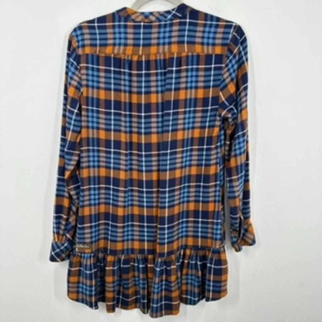 Matilda Jane Womens Dress Size S Plaid Ruffle Hem Long Sleeve Shirt‎ Dress Tunic - Image 5