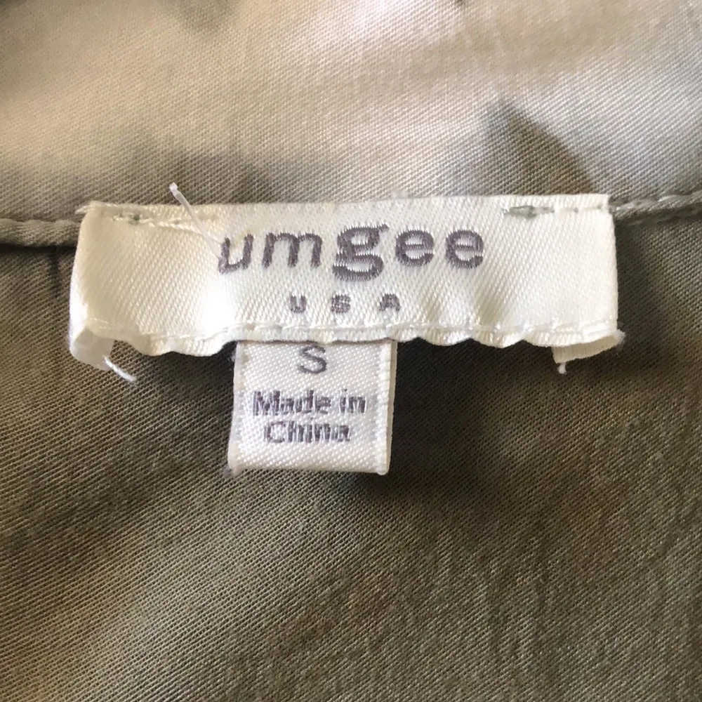 Umgee Ombre Tie Dye Popover Long Sleeve Collared Pocket Tunic Blouse Womens S - Image 8