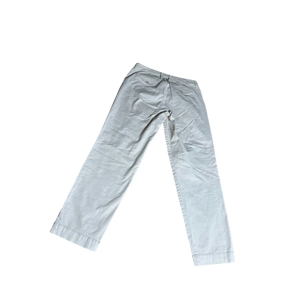 Jones New York Women's Cropped Chino Pants Sz 6 Beige Straight Leg Casual READ - Image 2