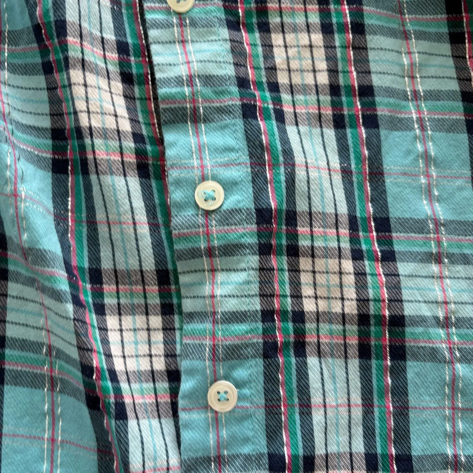 Talbot Long Sleeve Button Front Shirt Size Large EUC - Image 4