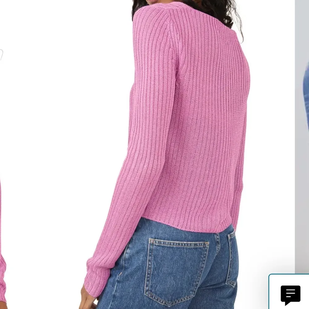 game on cardigan Color: butterfly blush pink button up size XS - Image 2