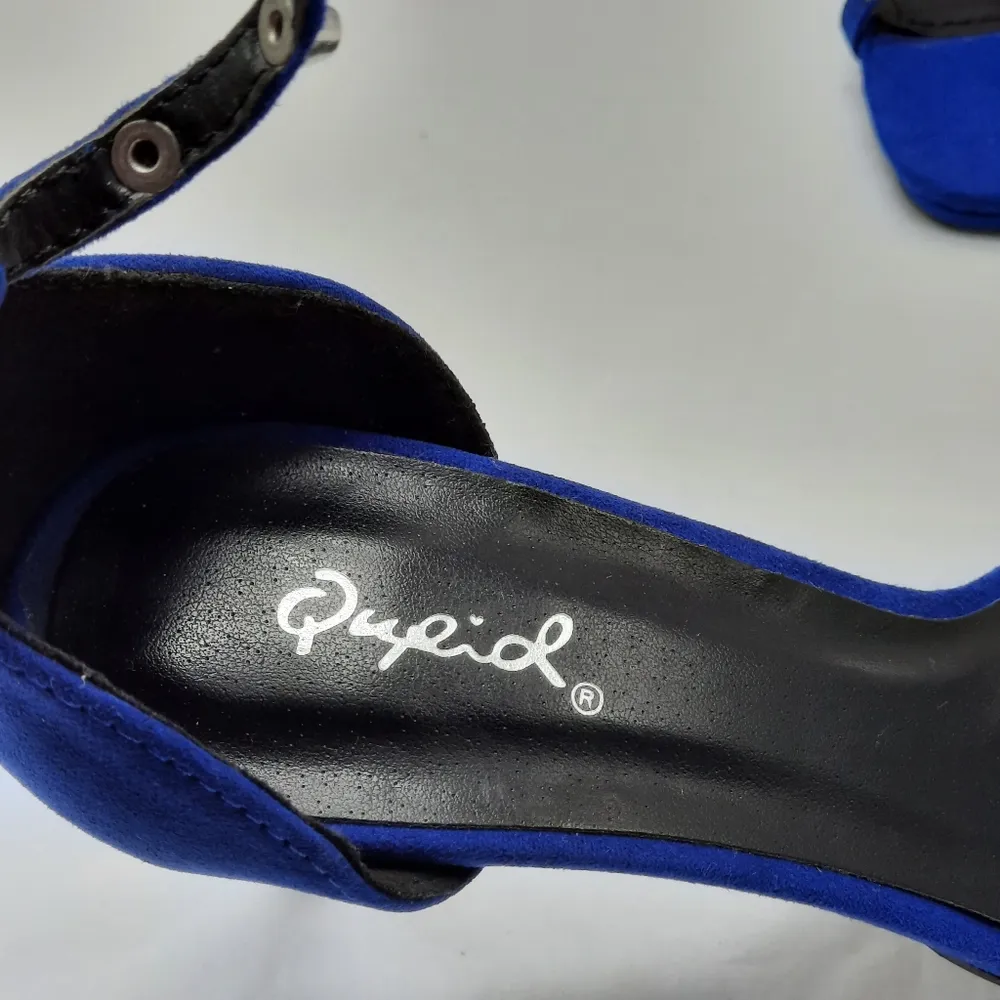 Qupid Heels Womens Size 6 Blue Sandals Shoes - Image 5