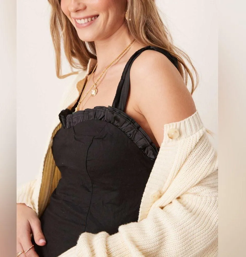 Free People midnight magic mini skater dress in black, Size Small, $128 - Image 2