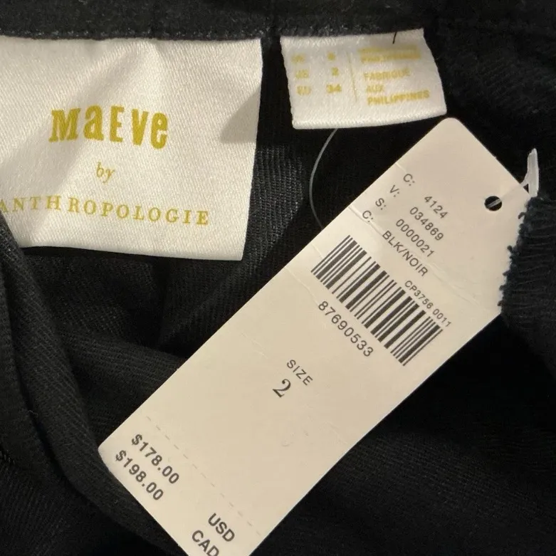 Maeve Anthropologie Black Colette Wrap Jumpsuit Wide Leg 2 Linen Blend $178 - Image 8