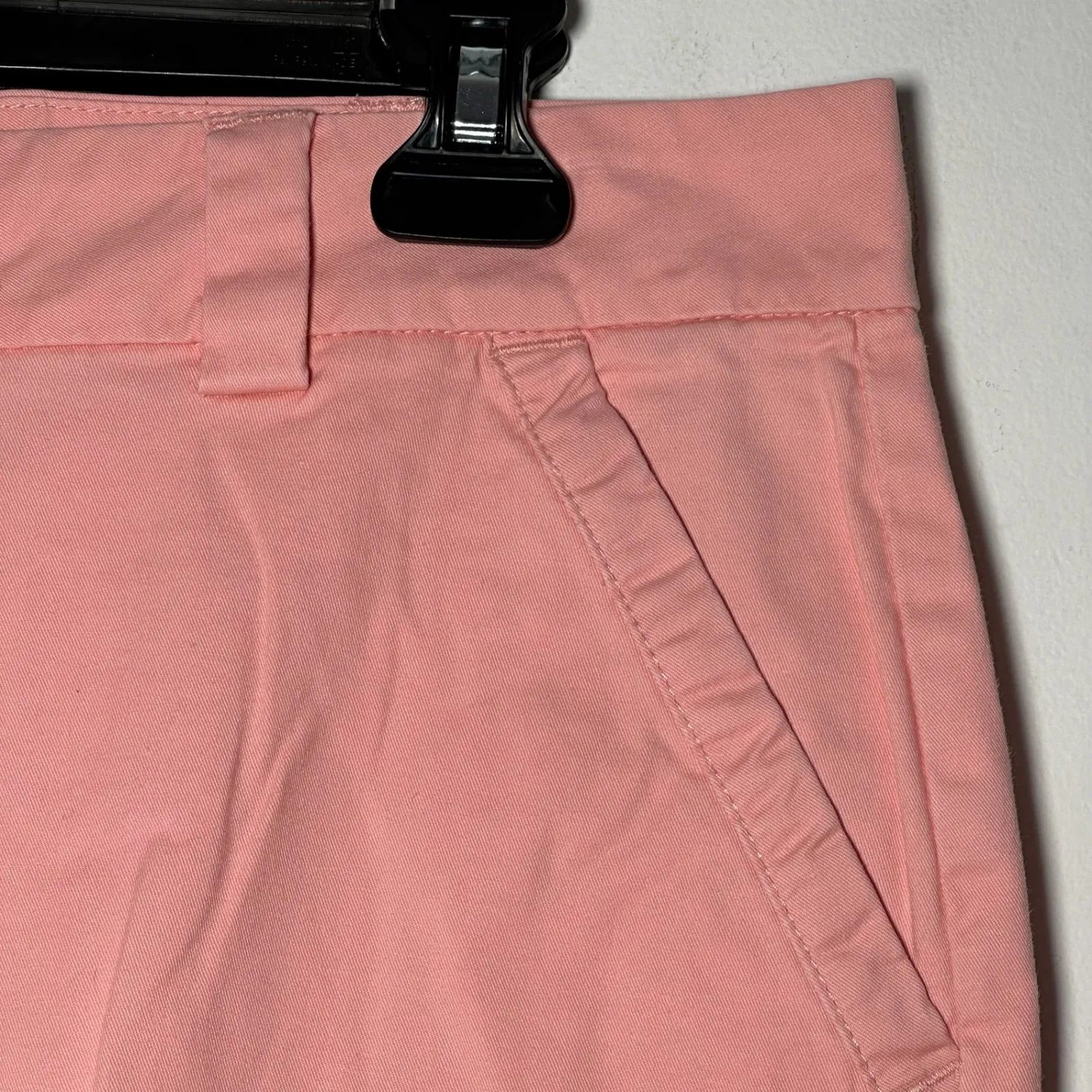 Tommy Hilfiger Pink Cotton Blend A-Line Skirt Size 6 Knee Length Utility Pockets - Image 9