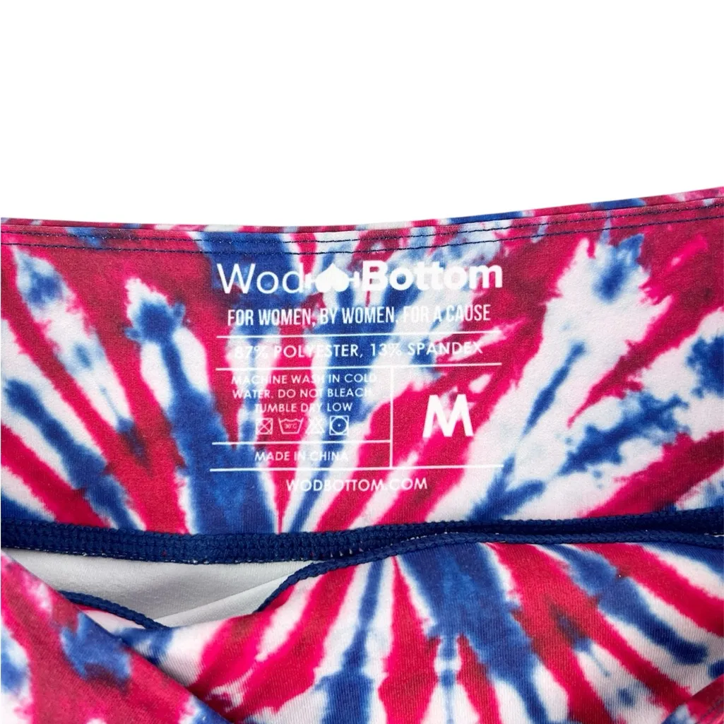Wodbottom Red White Blue Tie Dye Shorts 2.5” CrossFit Workout Size Medium - Image 6