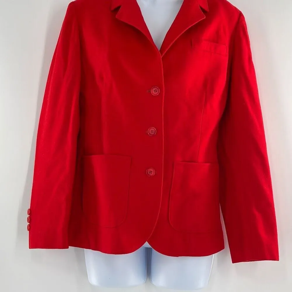 Pendleton size M red wool blazer preppy old money - Image 2