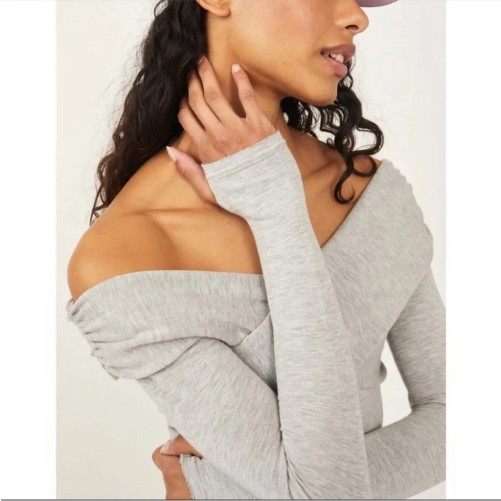 Free People Movement Love Spell One Piece Romper Heathered Grey - Image 13