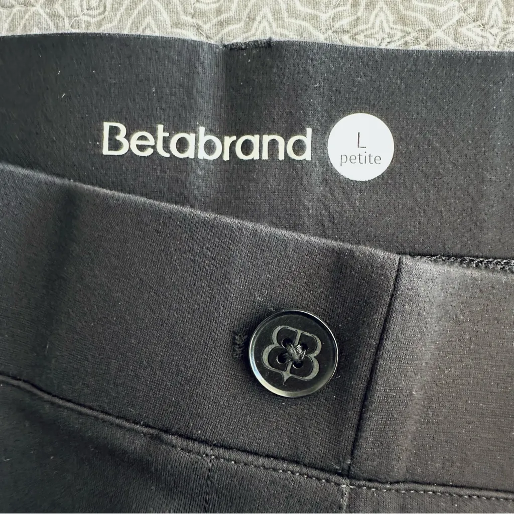 Betabrand Black Dress Pants Yoga Pant Flare Bootcut Pull-On Size L Petite - Image 6