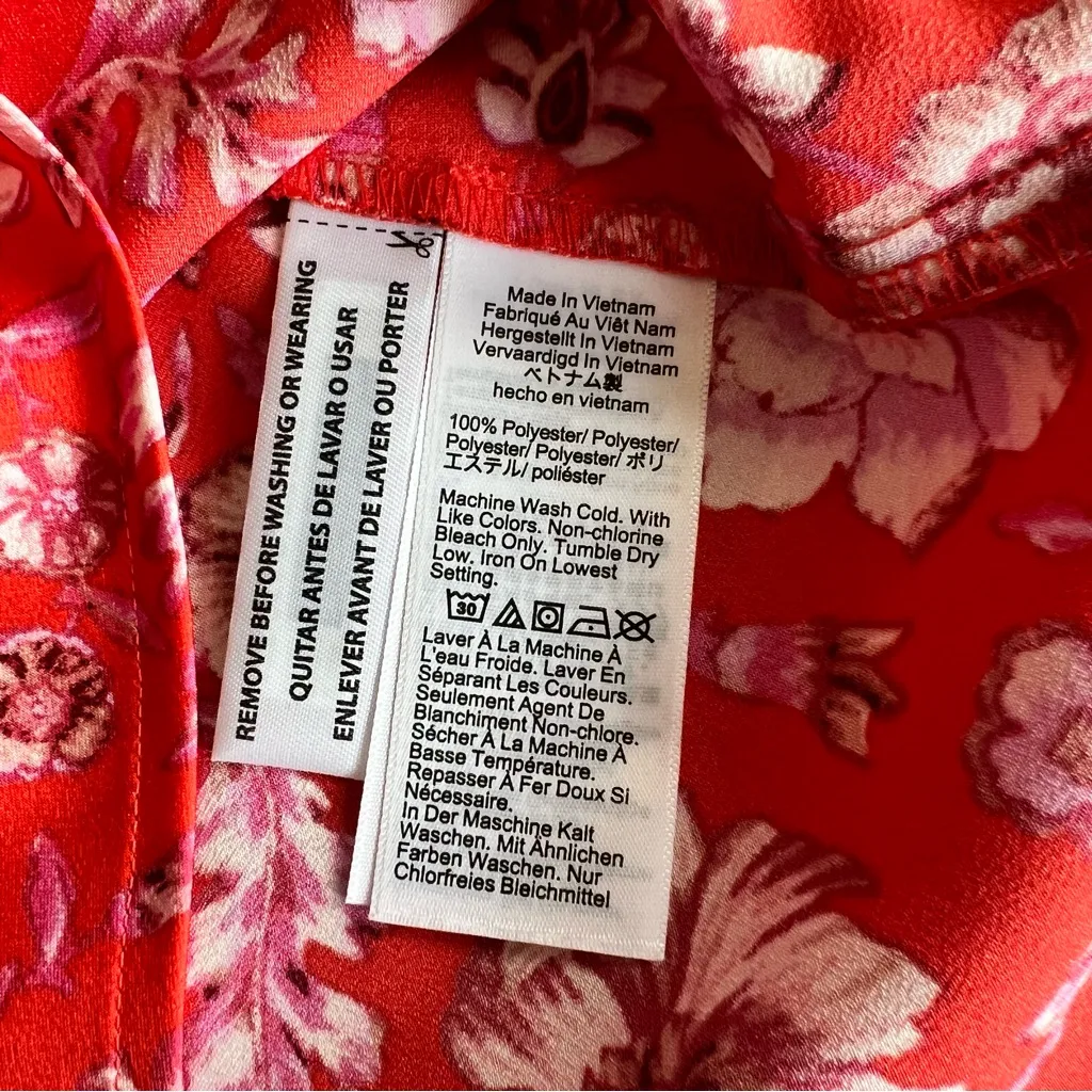 NWT J.Crew Winter Garden Top Womens Small Shirt Blouse Poppy Fields BM928 NEW - Image 4