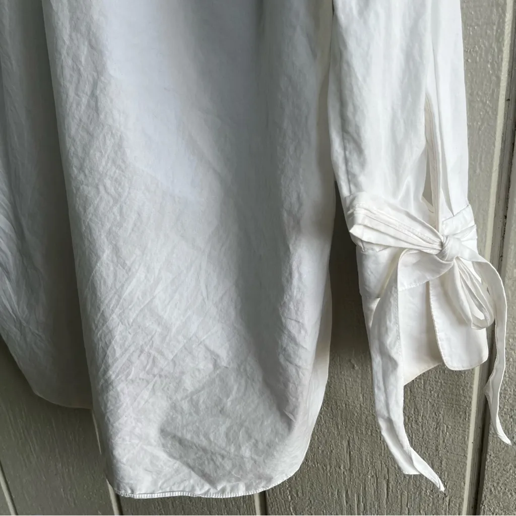 Rag & Bone Dylan Long Sleeve Poplin Shirt White Size S - Image 8