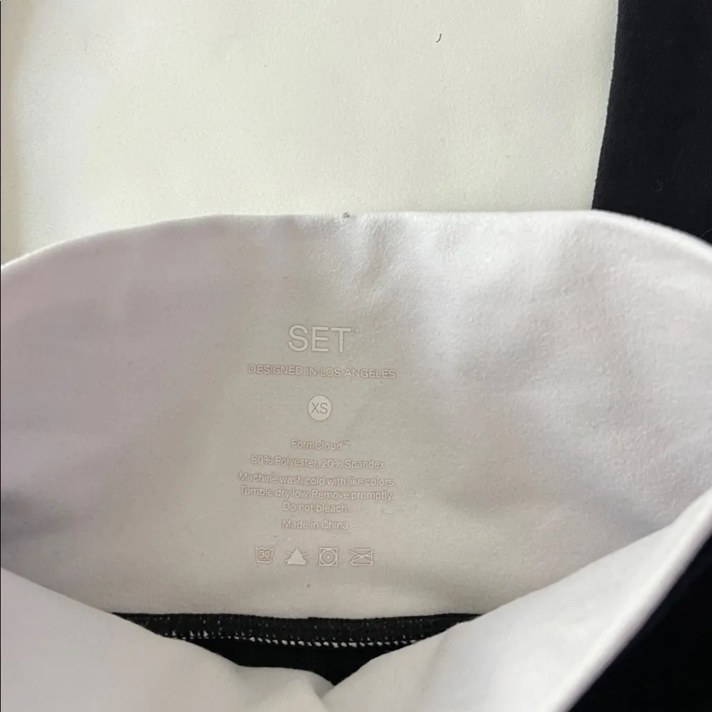 SET ACTIVE CLOUD CONTROL CONTRAST LEGGINGS OCRA BLACK WHITE XS - Image 5