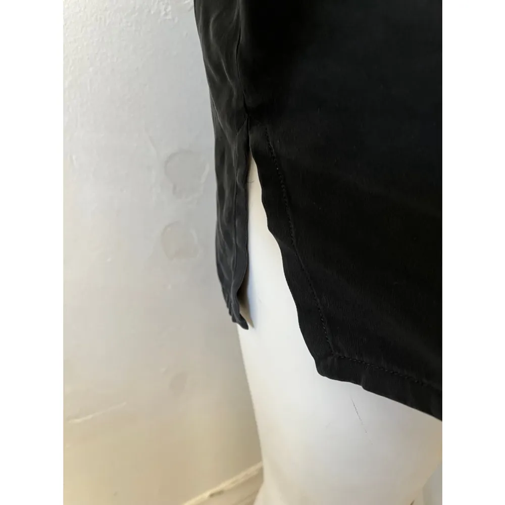 Vintage Hino & Malee 100 percent silk v neck Black pullover tunic blouse S - Image 4