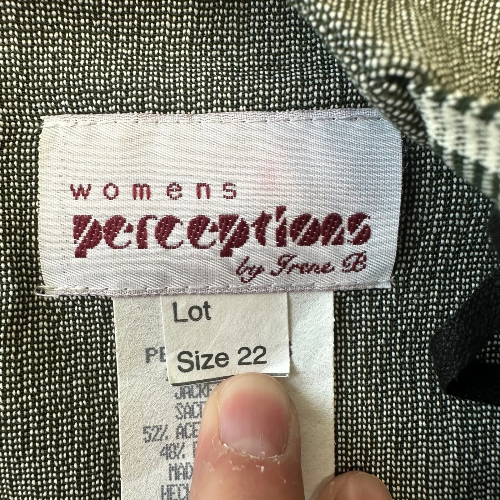 Vintage 90's Perceptions Dress Striped Button Front Career Womens Plus Size 22 - Image 13