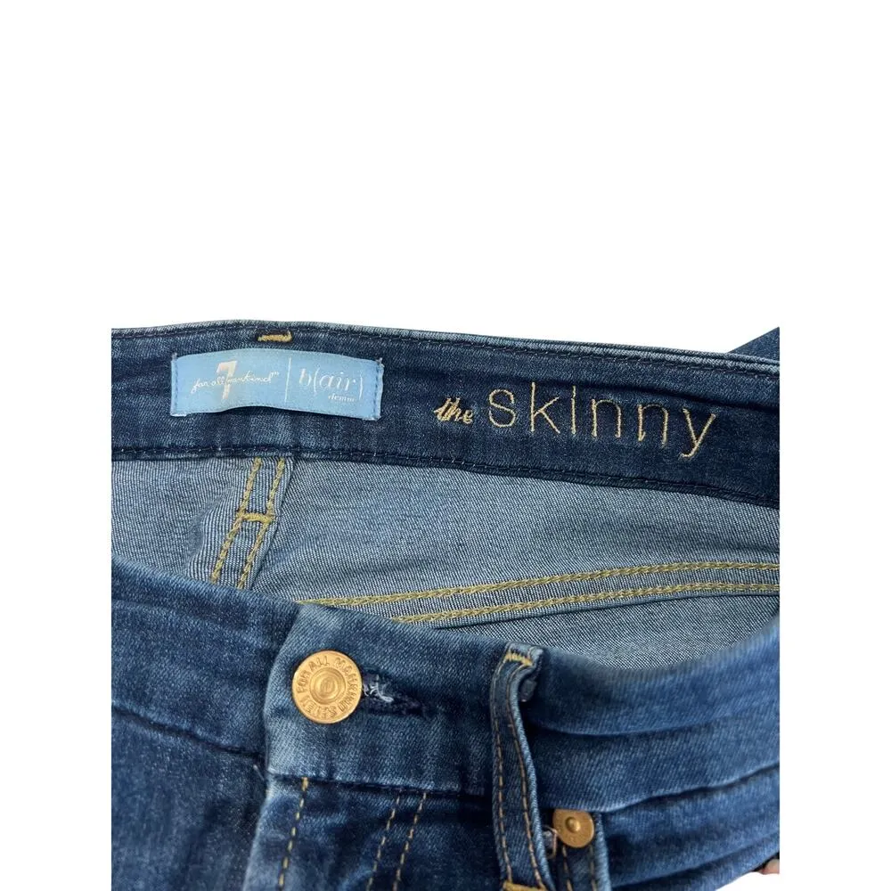 7 For All Mankind B(air) Denim The Skinny Jeans Women's Size 25 | 29in Inseam - Image 2