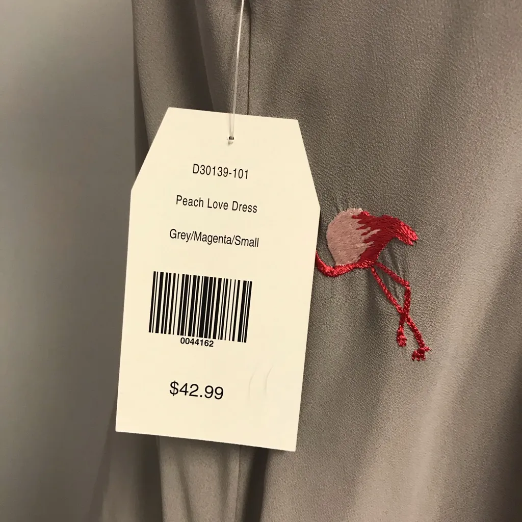 Peach Love flamingo dress - Image 4