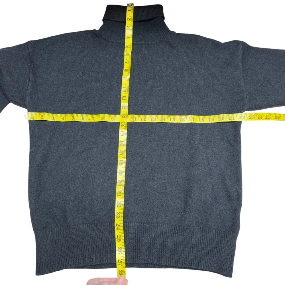 Femme Society Turtleneck Black Sweater Size Medium Minimalist Neutral Roll Neck - Image 15