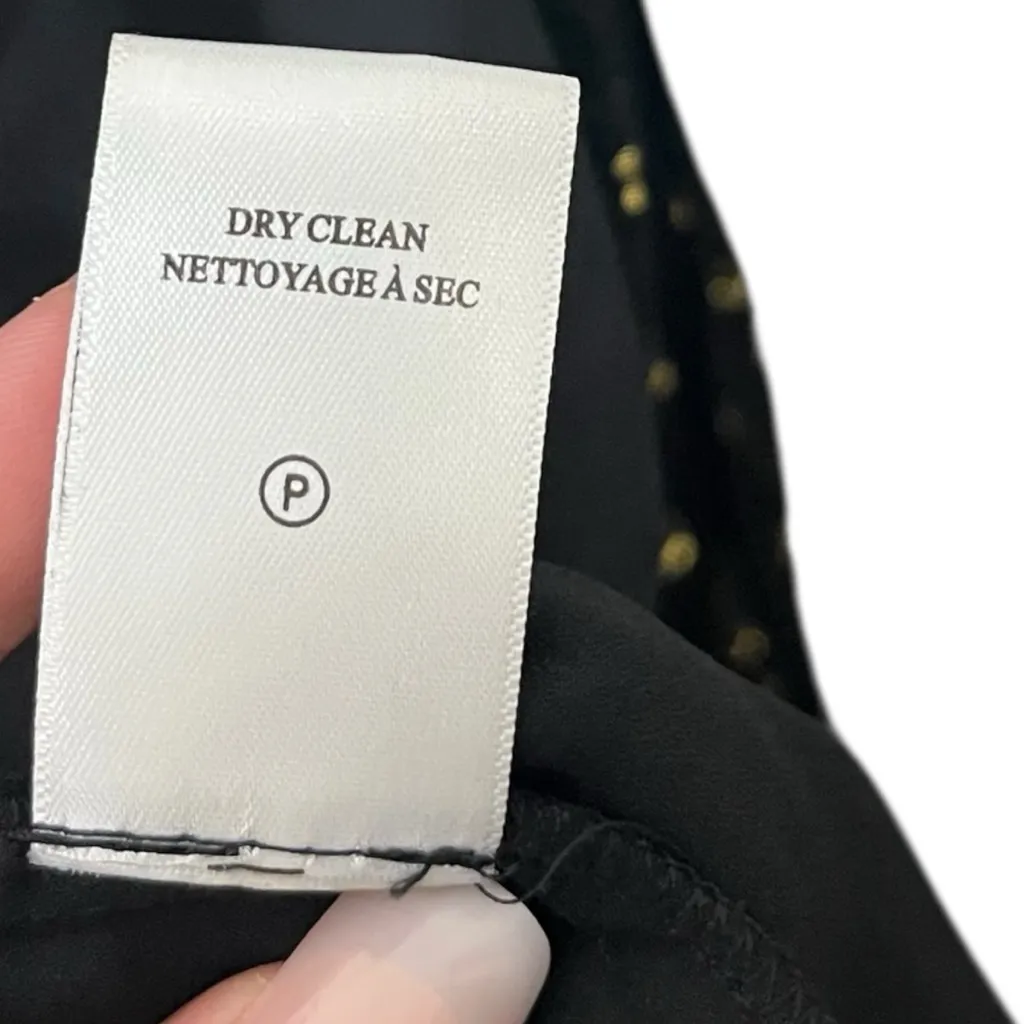 A.L.C. Lita Black Gold Maxi Dress Women’s Size 2 Cutout Metallic Formal - Image 10