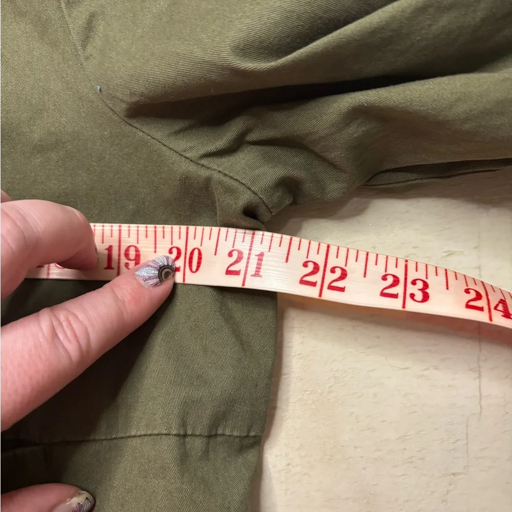 Vera Wang Princess Blazer Style Short Jacket Size XL Green Open Front Pockets - Image 3