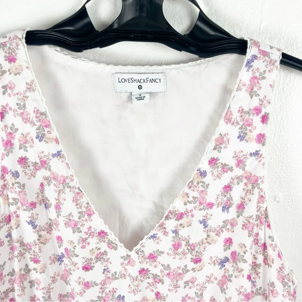 LOVESHACKFANCY x Target Camille Babydoll Tiered Sleeveless Lined Dress Small - Image 6