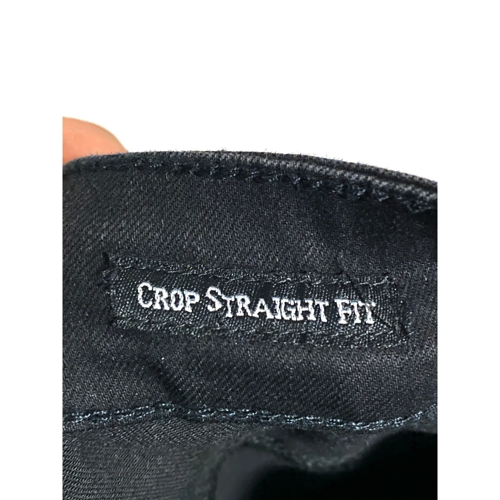 Judy Blue Crop Straight Fit Split Ankle Hem Jeans 5/27 Black Stretch Denim - Image 8