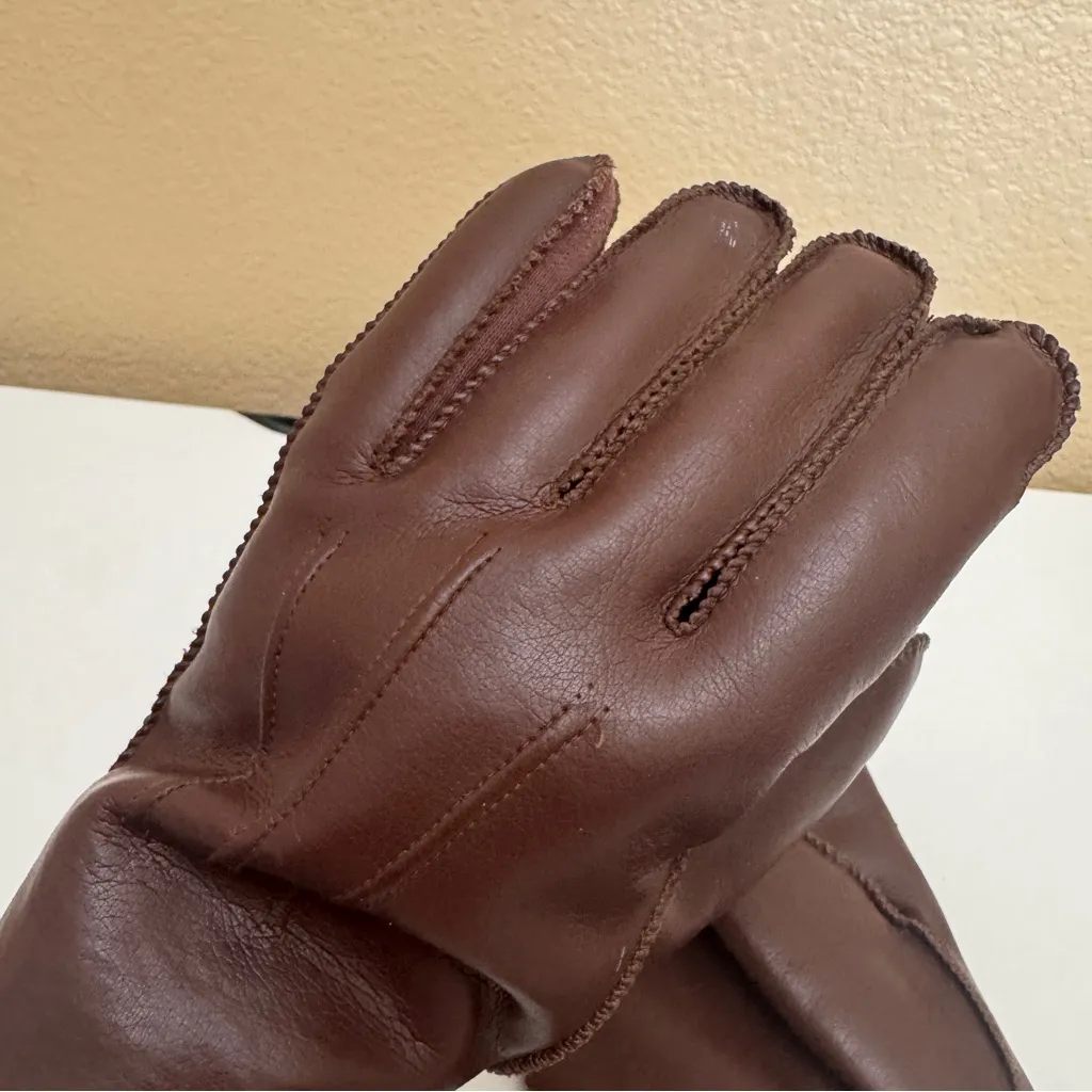 Vintage Ski Gloves Wells Lamont Winter Women's Medium Brown Retro 70s 80s - Image 15