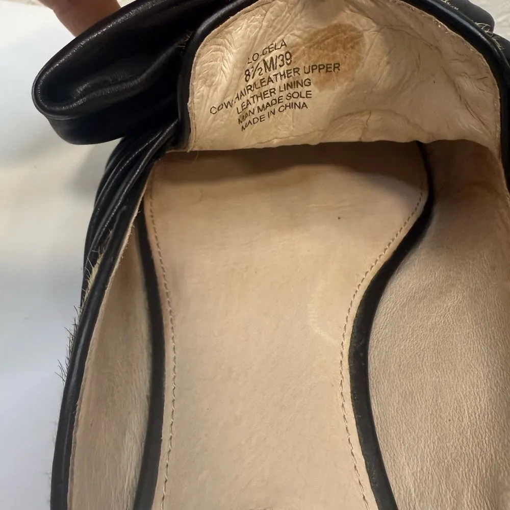 LOUISE ET CIE Leopard Calf Hair Bow Mule Flats Size 6.5 - Image 6