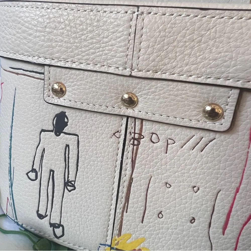 Coach X Jean Michel Basquiat Kay Crossbody In Chalk c5655 - Image 7