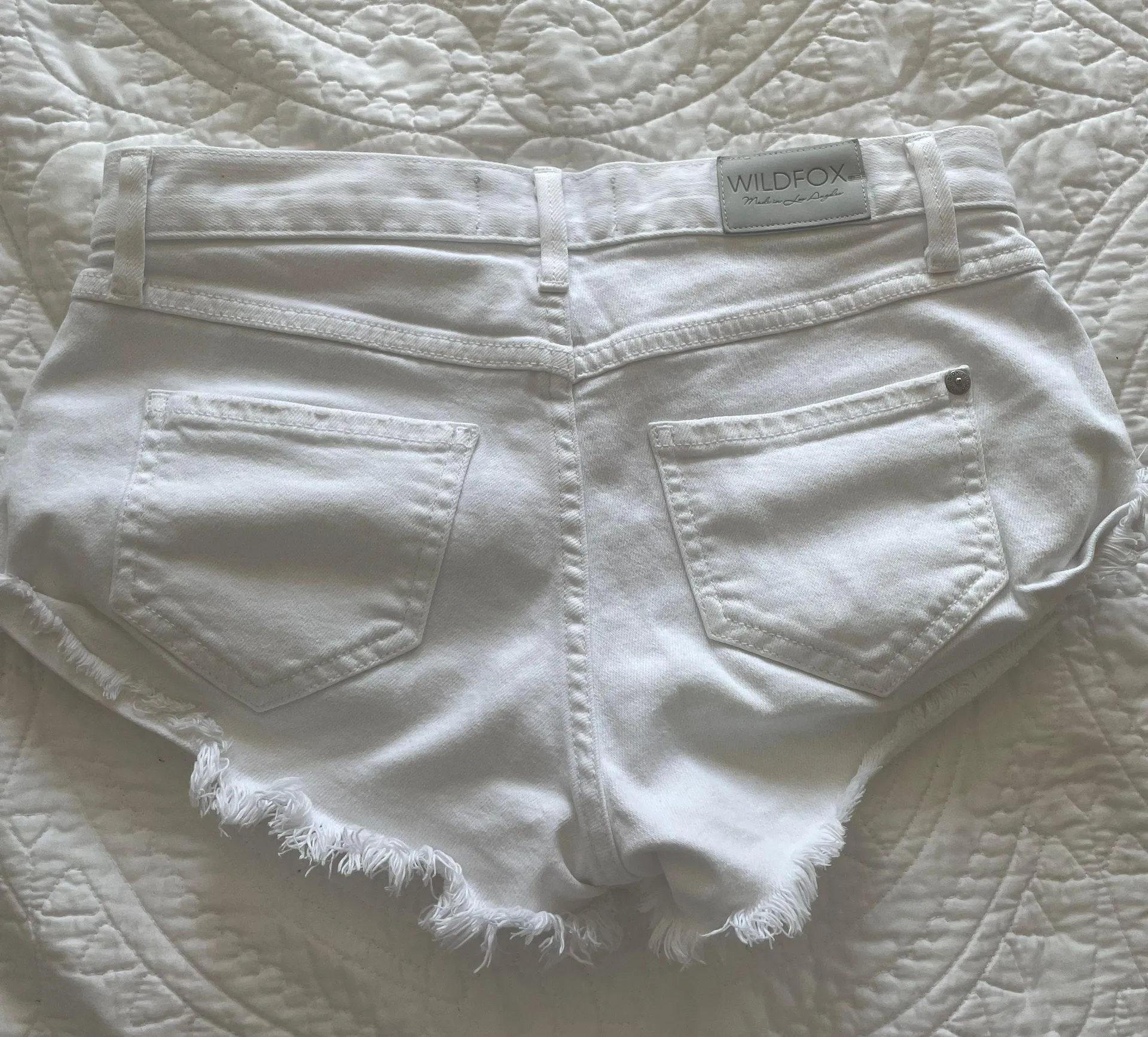 Wildfox White Jean Shorts - Image 2